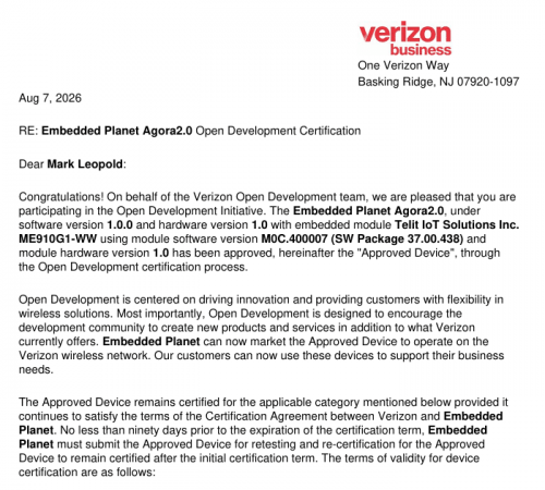 Verizon-Certification